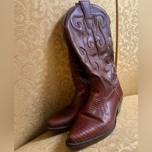 Nine West Romnee Leather Cowboy Boots - size 6